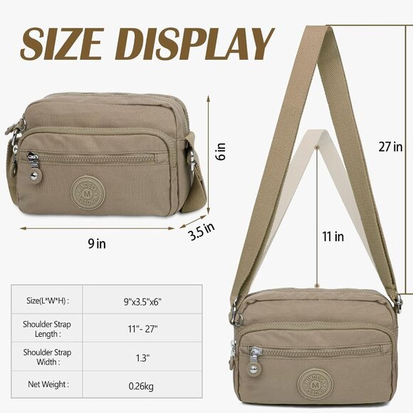 Small Crossbody Bags for Women Nylon Waterproof Lightweight Crossbody Purse Casu - Picture 6 of 7